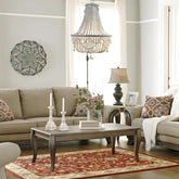 Wooden Beads Hanging Pendant Lights for Living Room